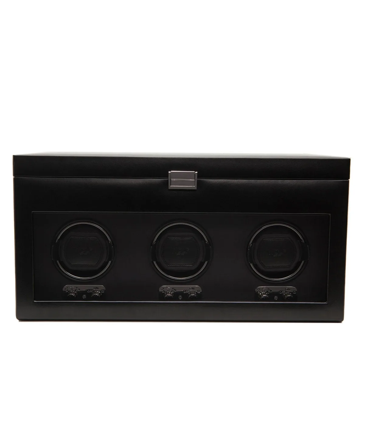 Heritage Belgrave Triple Watch Winder with Storage, Faux Leather, 52 mm by Wolf