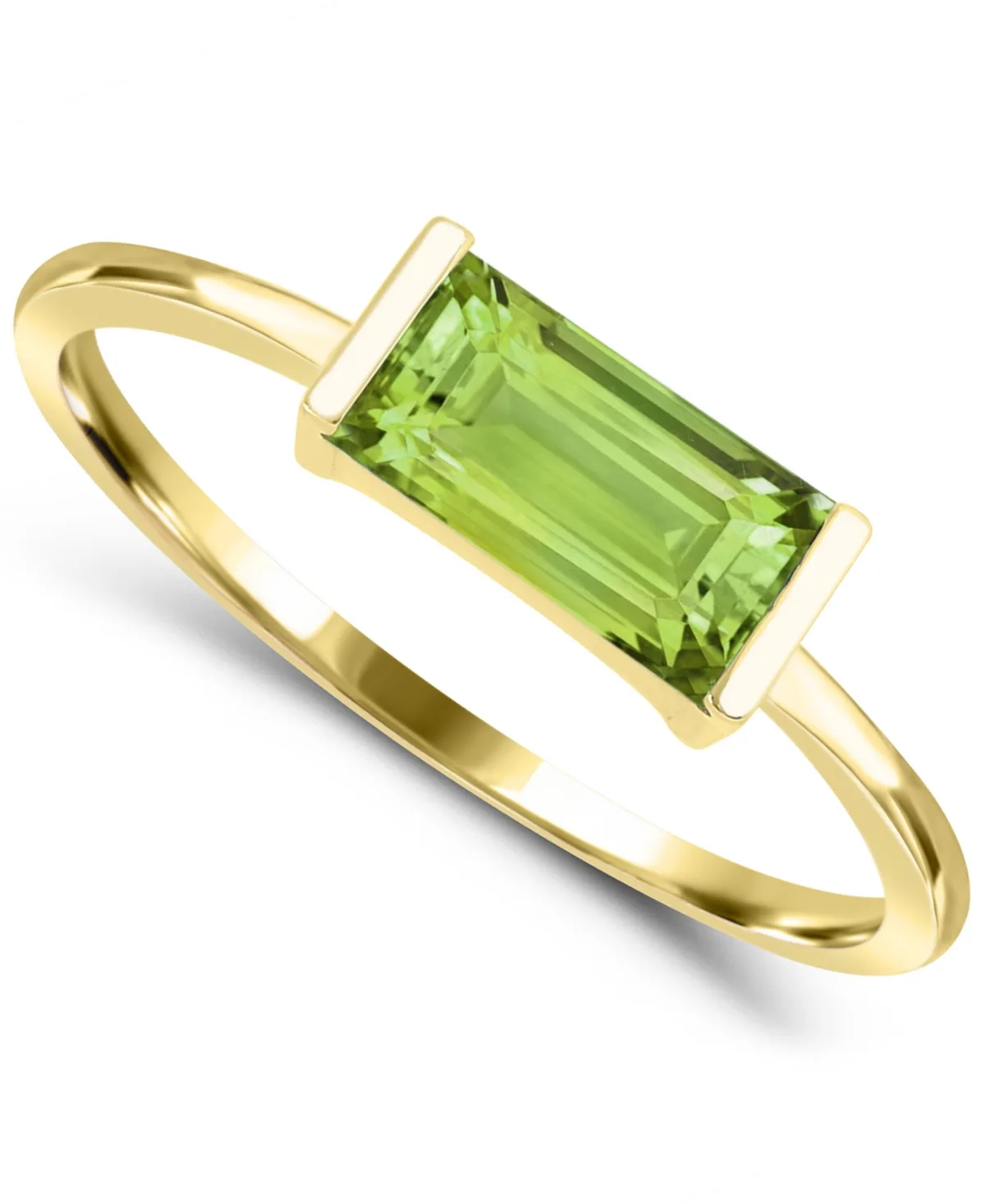 Peridot Stackable Round Ring (3/4 ct. t.w.) in Gold-Plated Sterling Silver by Macy's
