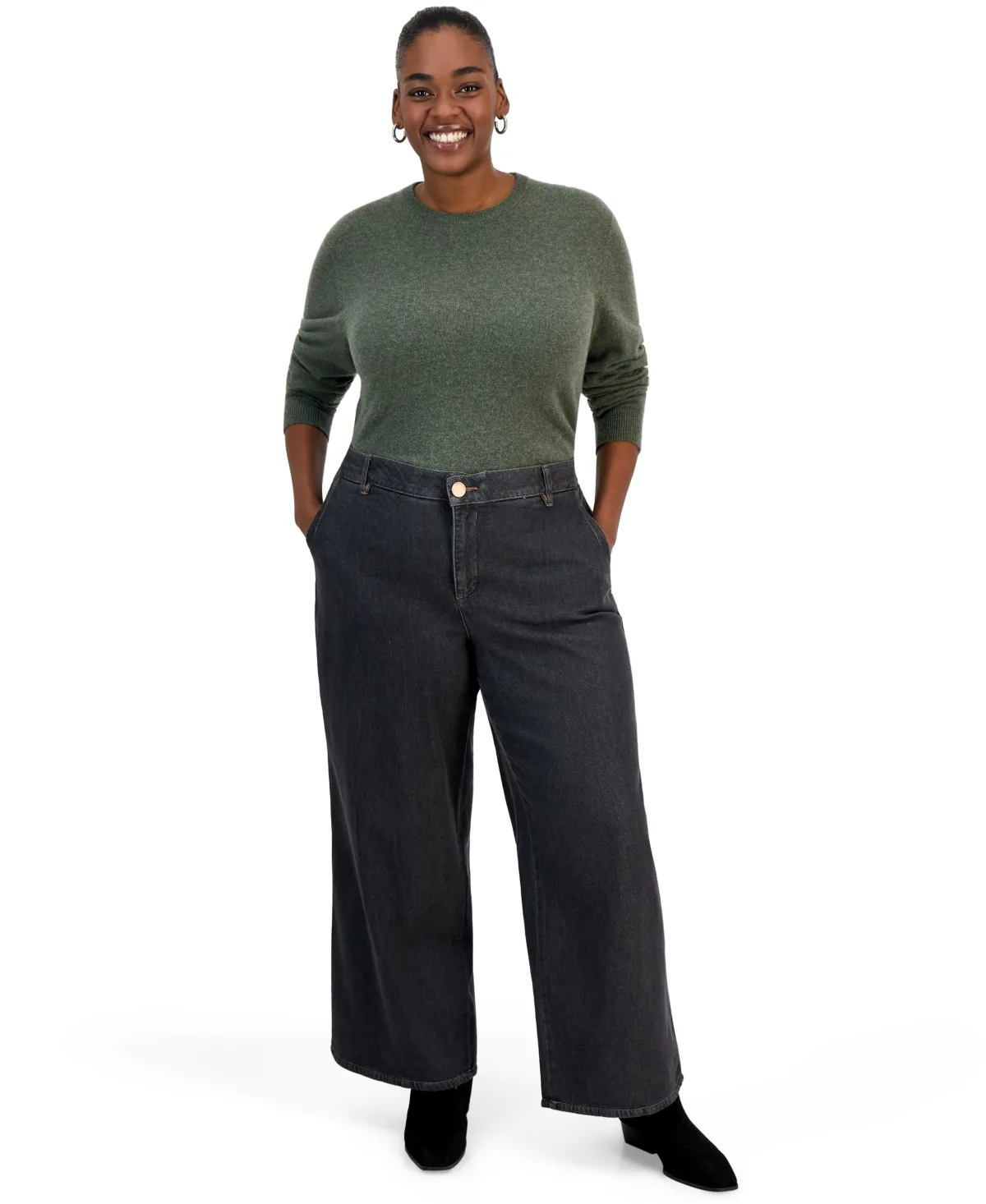 High-Rise Wide-Leg AbSolution Jeans by Democracy