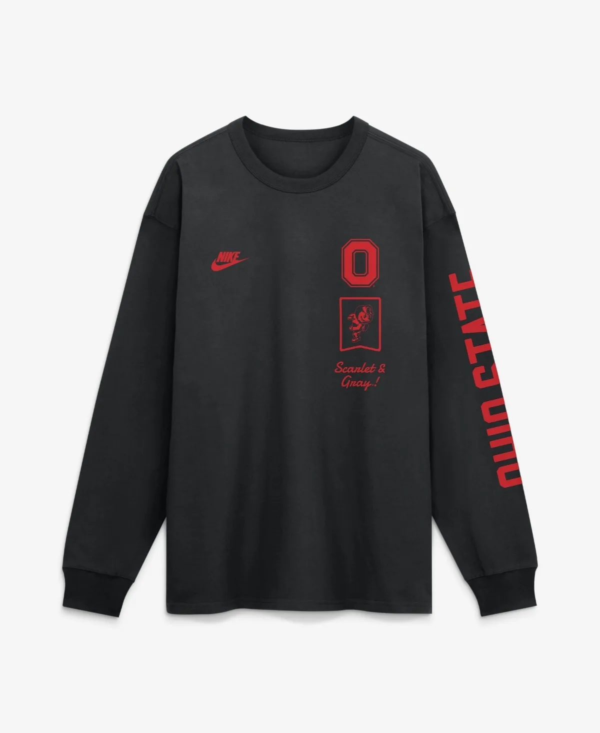Ohio State Buckeyes Max 90 Legacy Multi Graphic Long-Sleeve T-Shirt by Nike