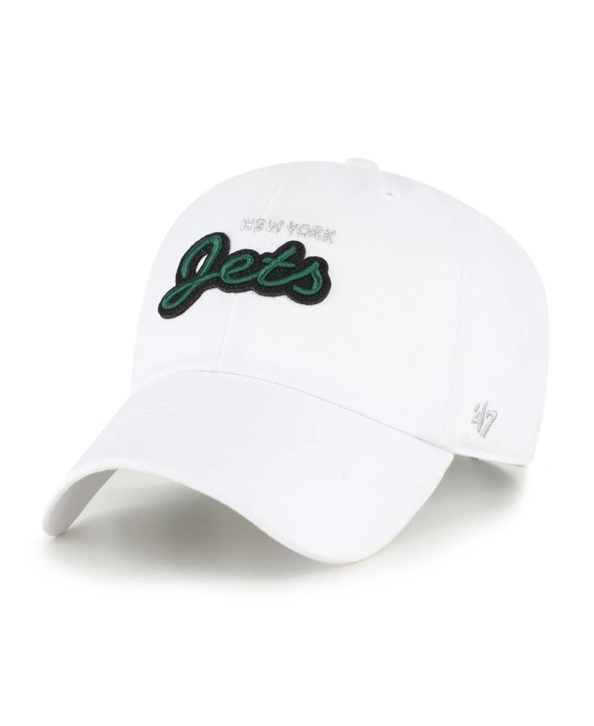 New York Jets Trendy Script Clean Up Adjustable Hat by 47 Brand