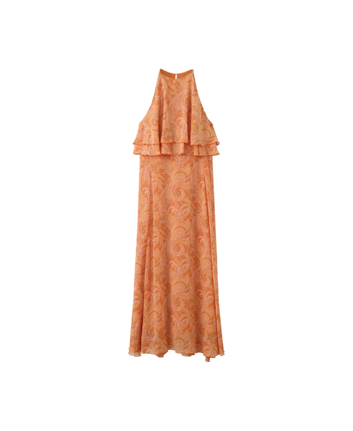 Paisley-Print Ruffle Maxi Dress by Mango