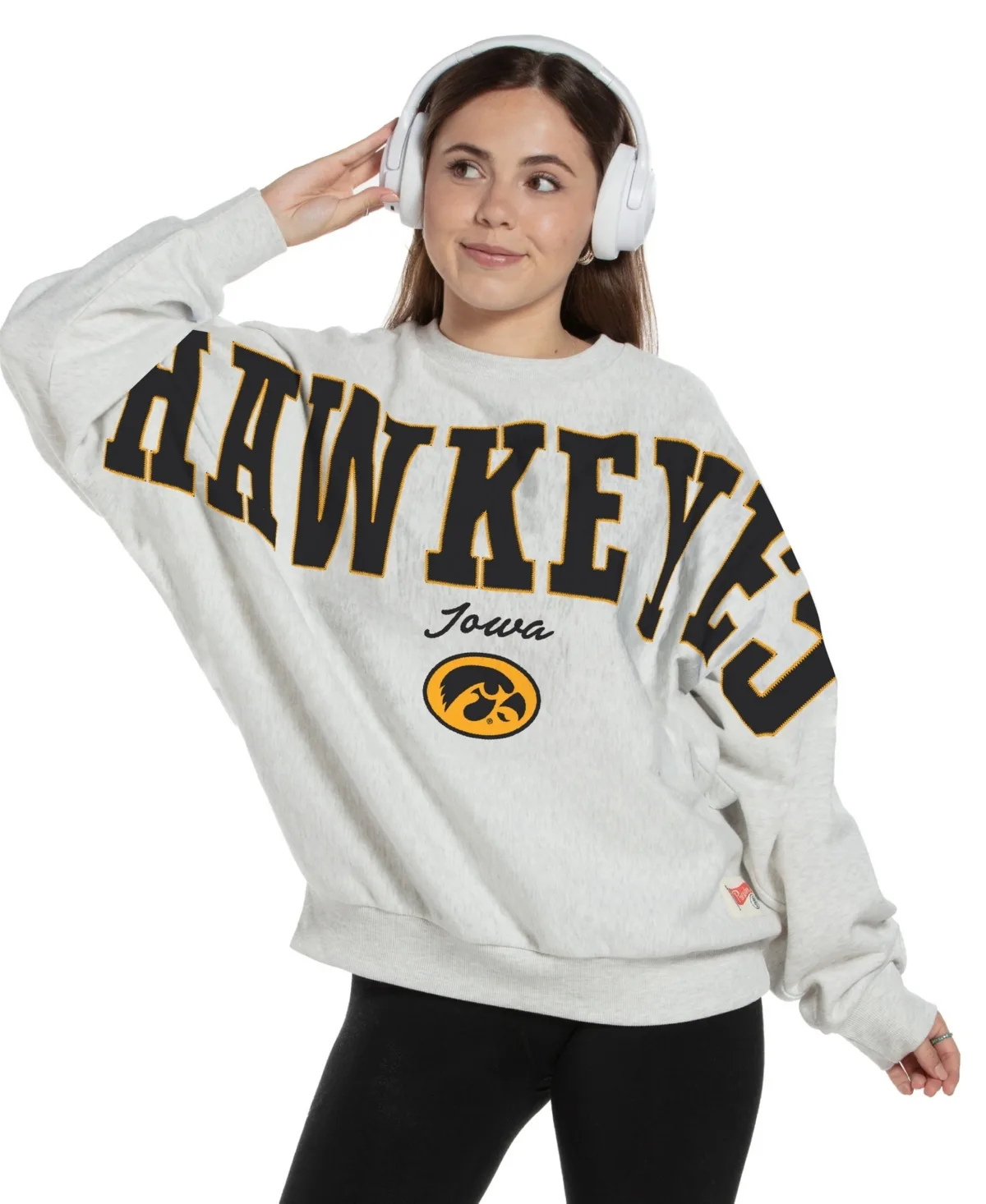 Iowa Hawkeyes Flannigan Oversized Fleece Sweatshirt by Pressbox