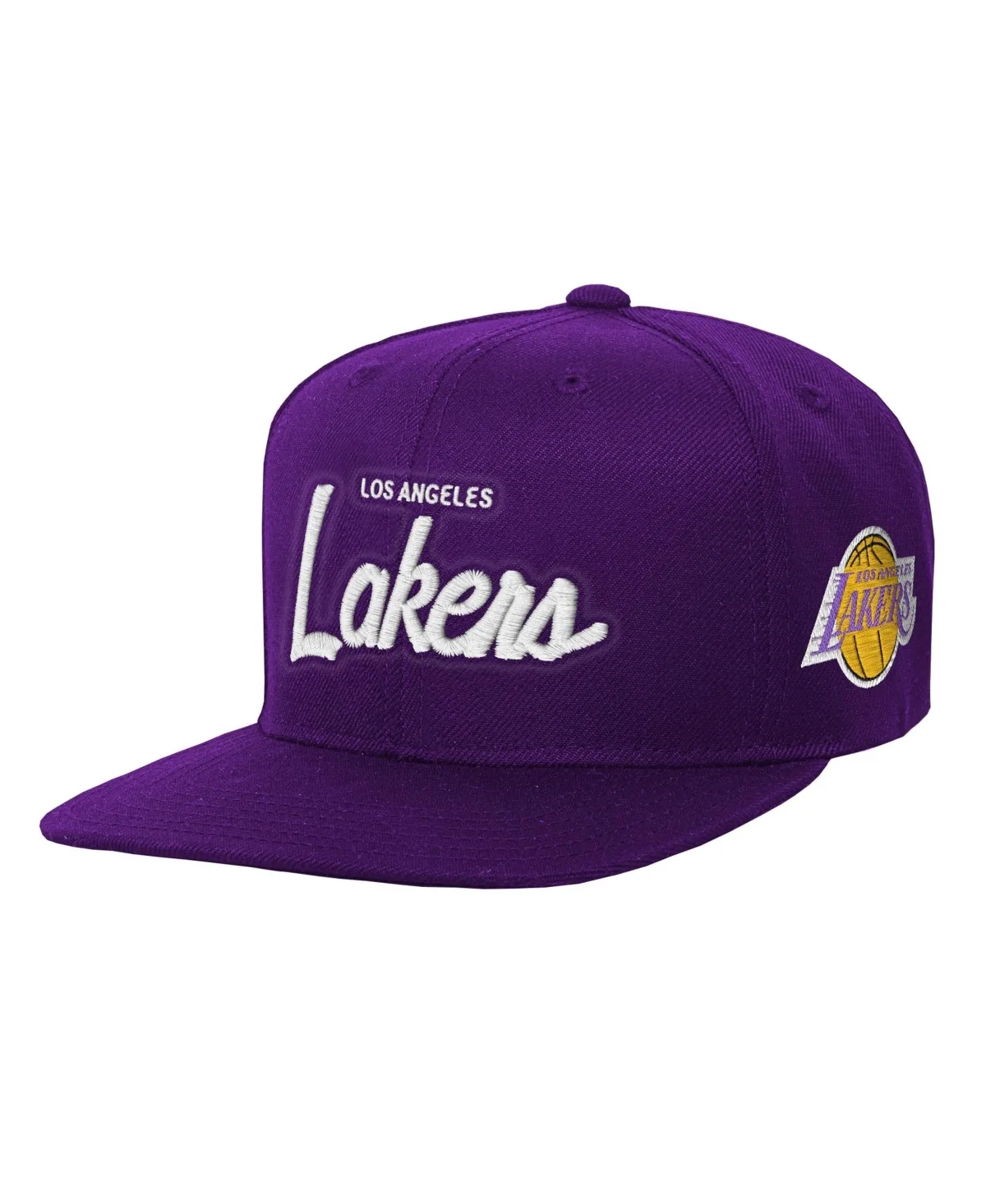 Los Angeles Lakers Head Coach Flat Brim Snapback Hat by Mitchell & Ness