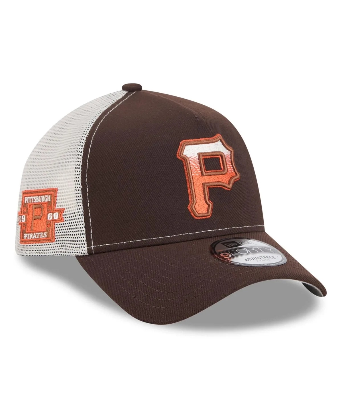 Pittsburgh Pirates Pumpkin Spice 9FORTY A-Frame Adjustable Trucker Hat by New Era