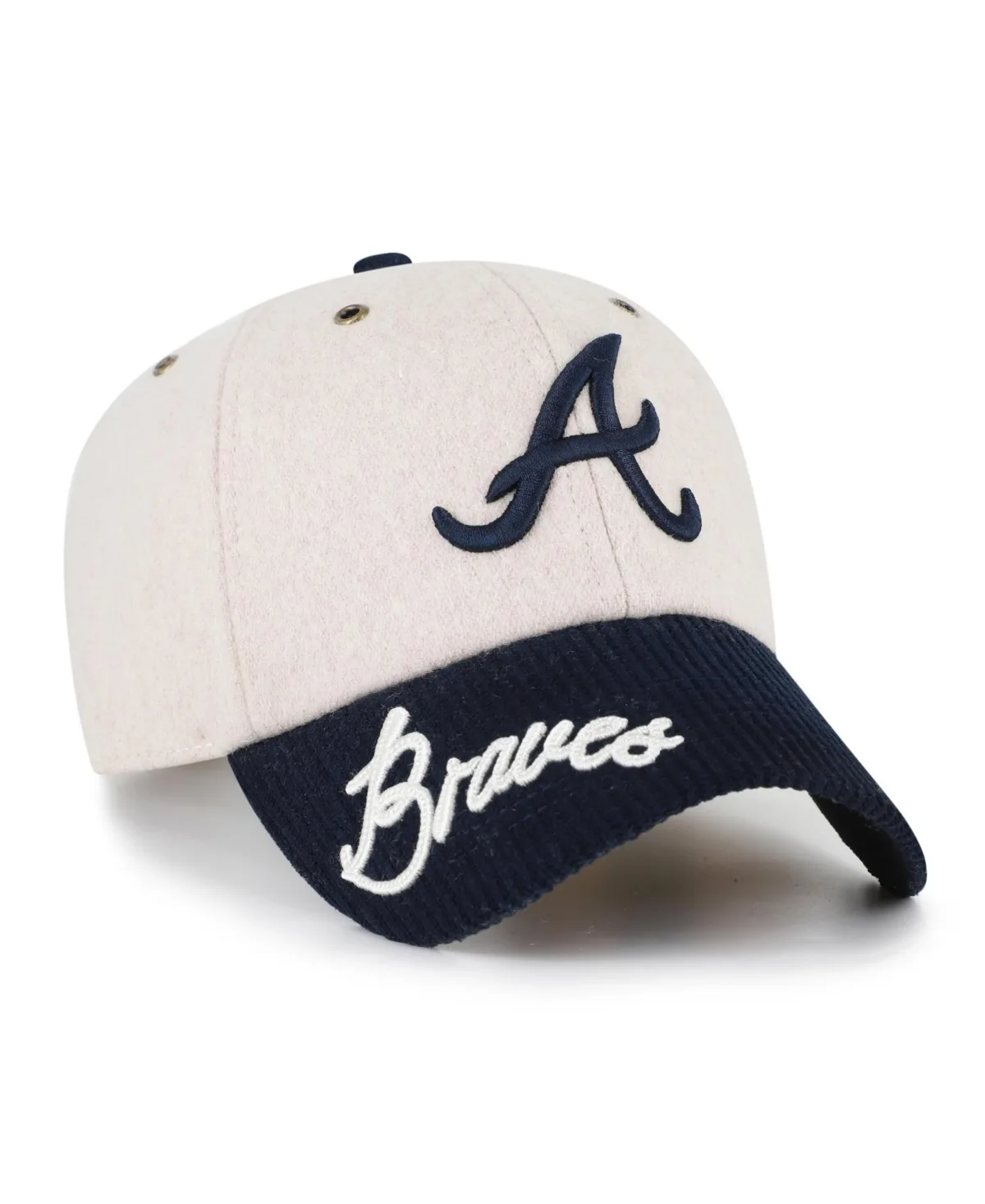 Atlanta Braves Rope Script Clean Up Adjustable Hat by 47 Brand