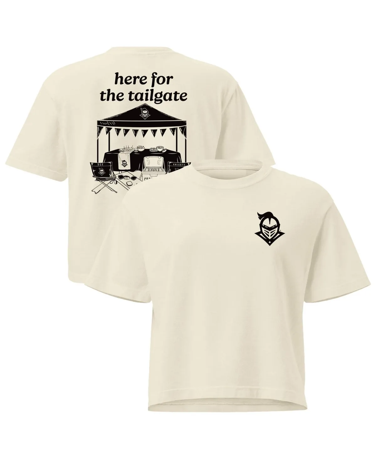 Ucf Knights Here for the Tailgate Cropped T-Shirt by Comfort Colors