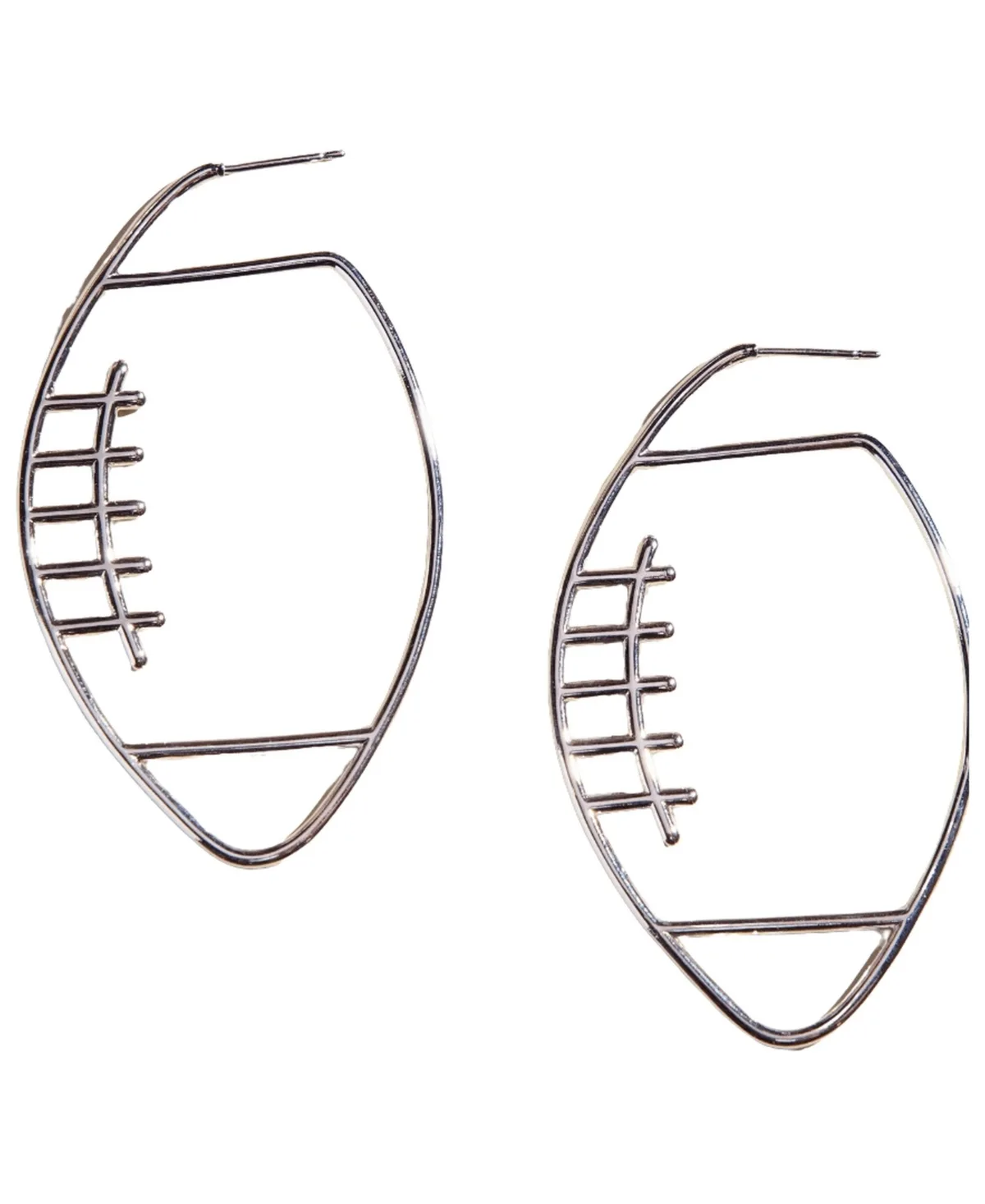 Football Hoop Earrings by Nickel & Suede
