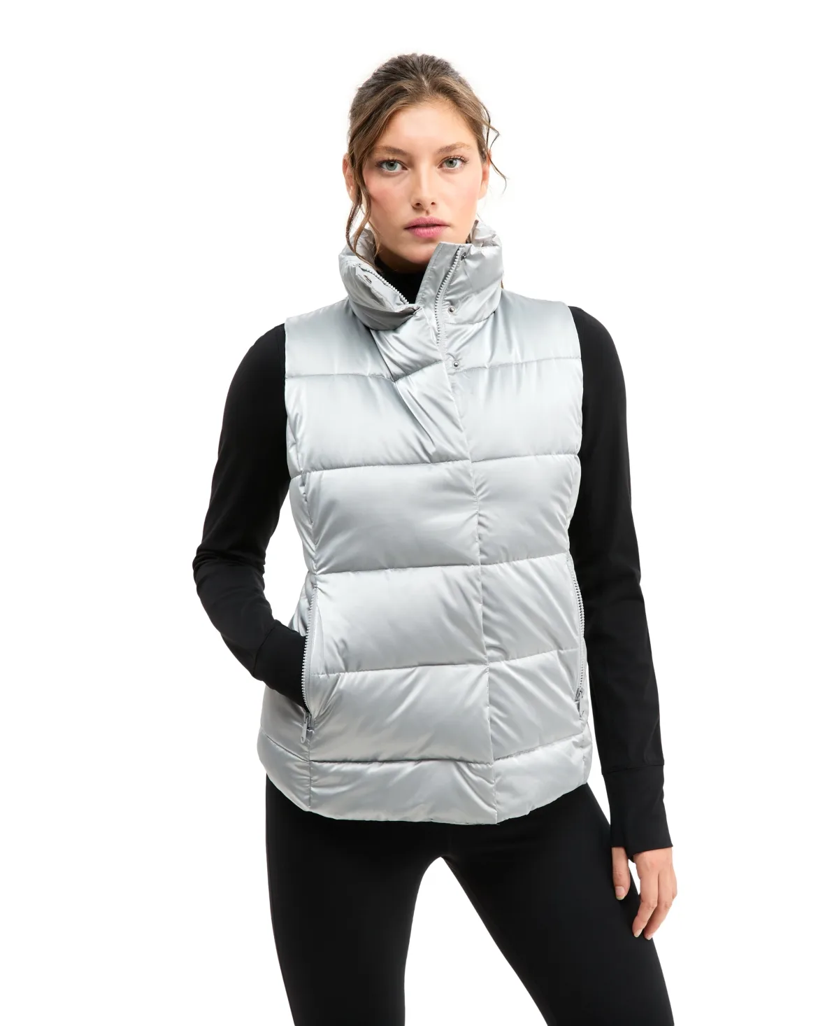 Shine Quilted Insulated Puffer Vest by Id Ideology