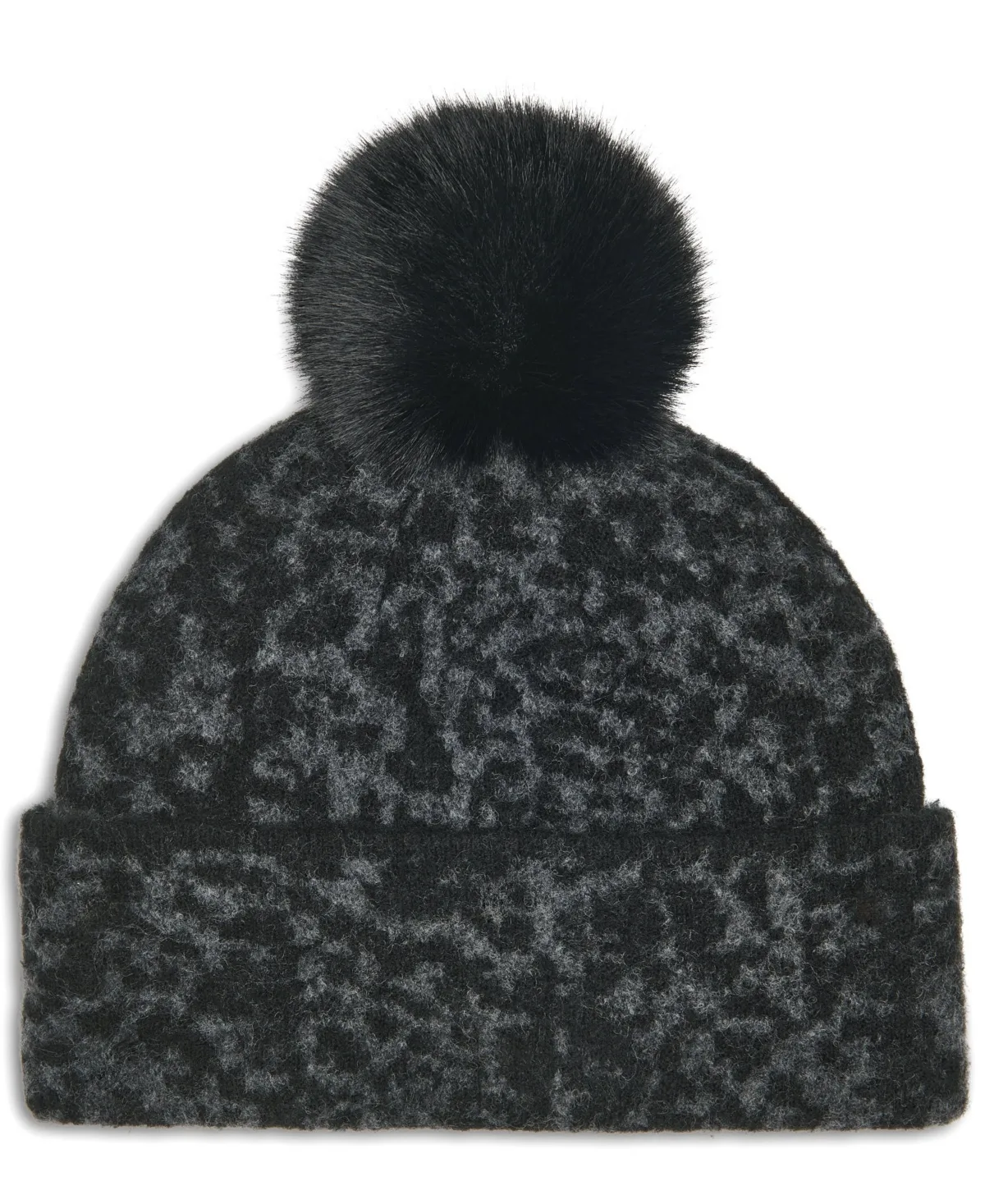 Pom Pom Animal Print Beanie by DKNY