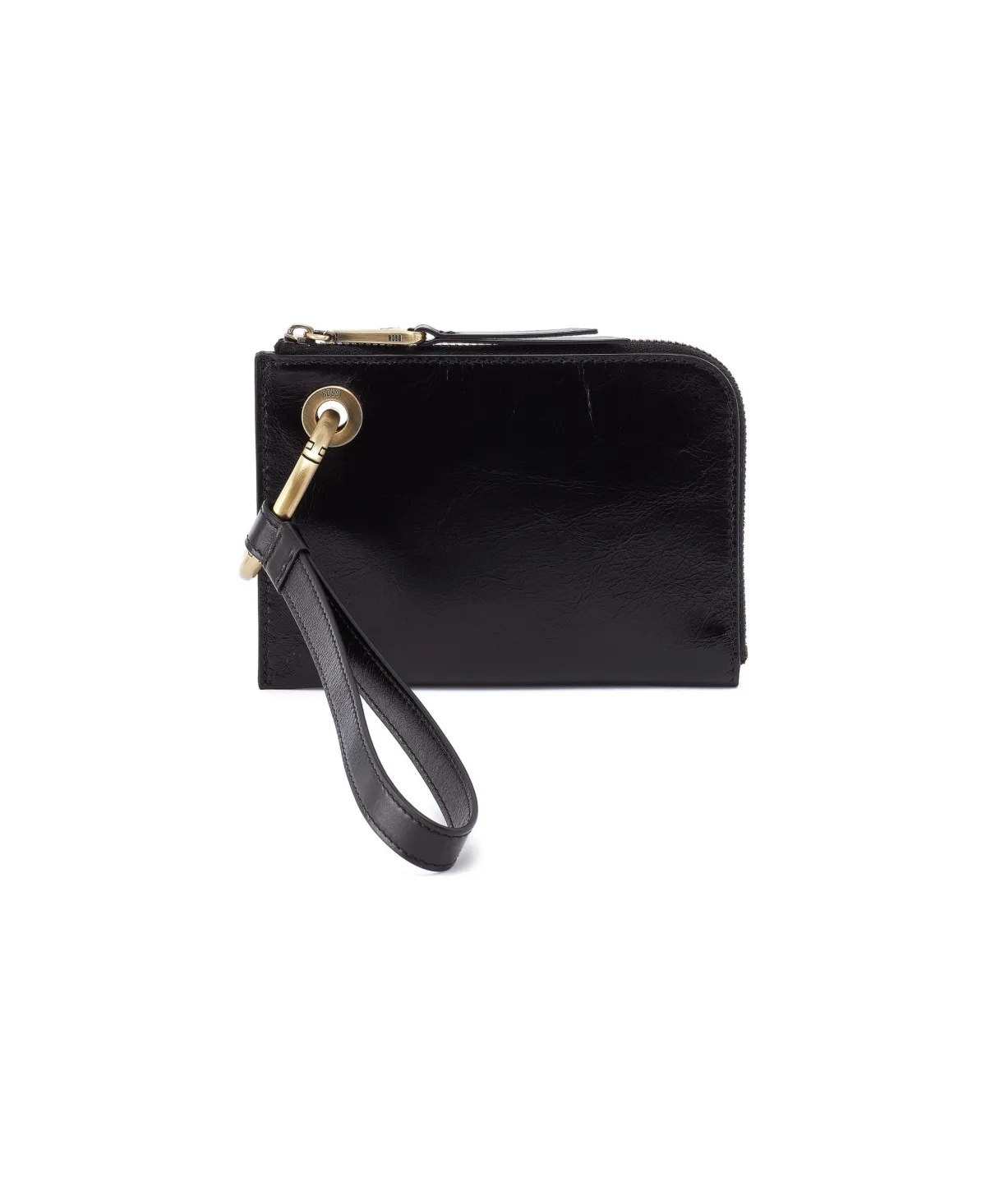 Jett Leather Zip-Closure Wristlet, 6W x 4.5H x 1D by Hobo