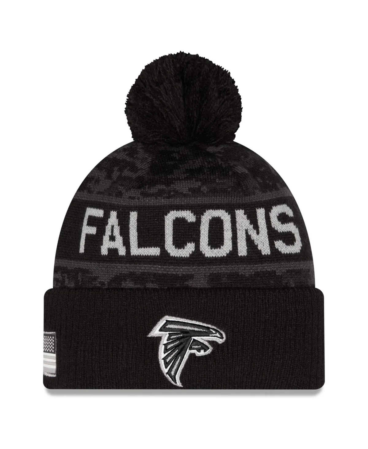 Atlanta Falcons 2026 Salute to Service Cuffed Knit with Pom Hat by New Era