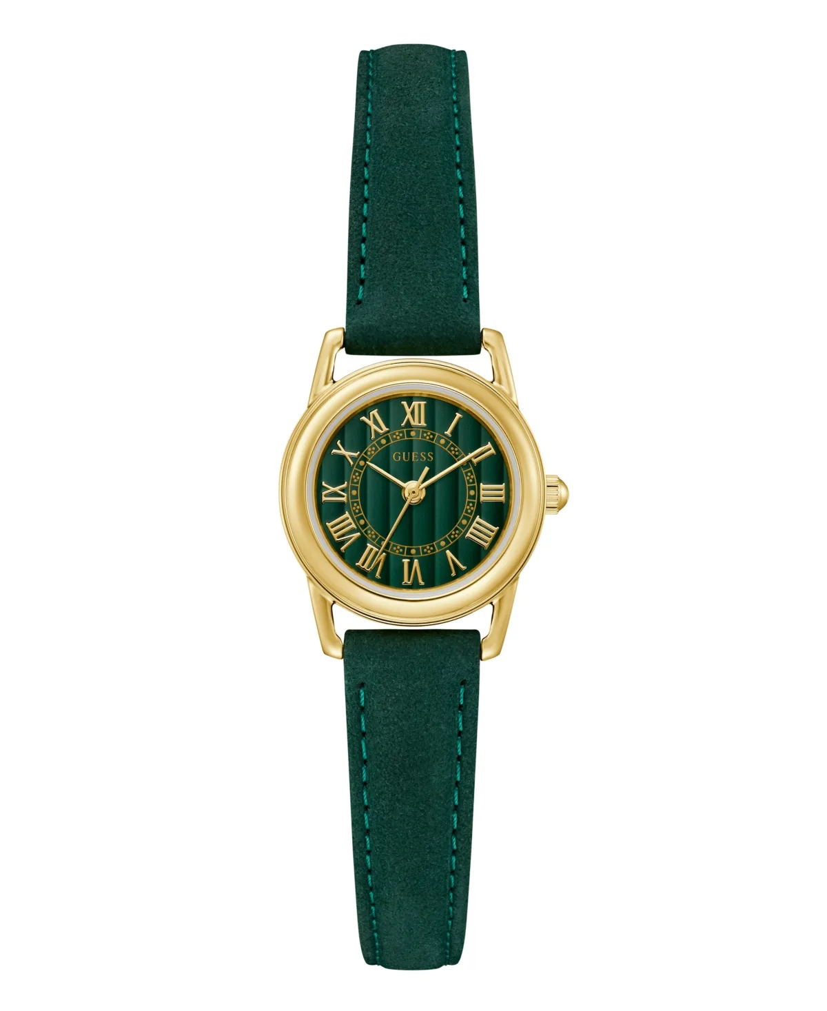 Quartz Green Leather Watch 24mm by GUESS