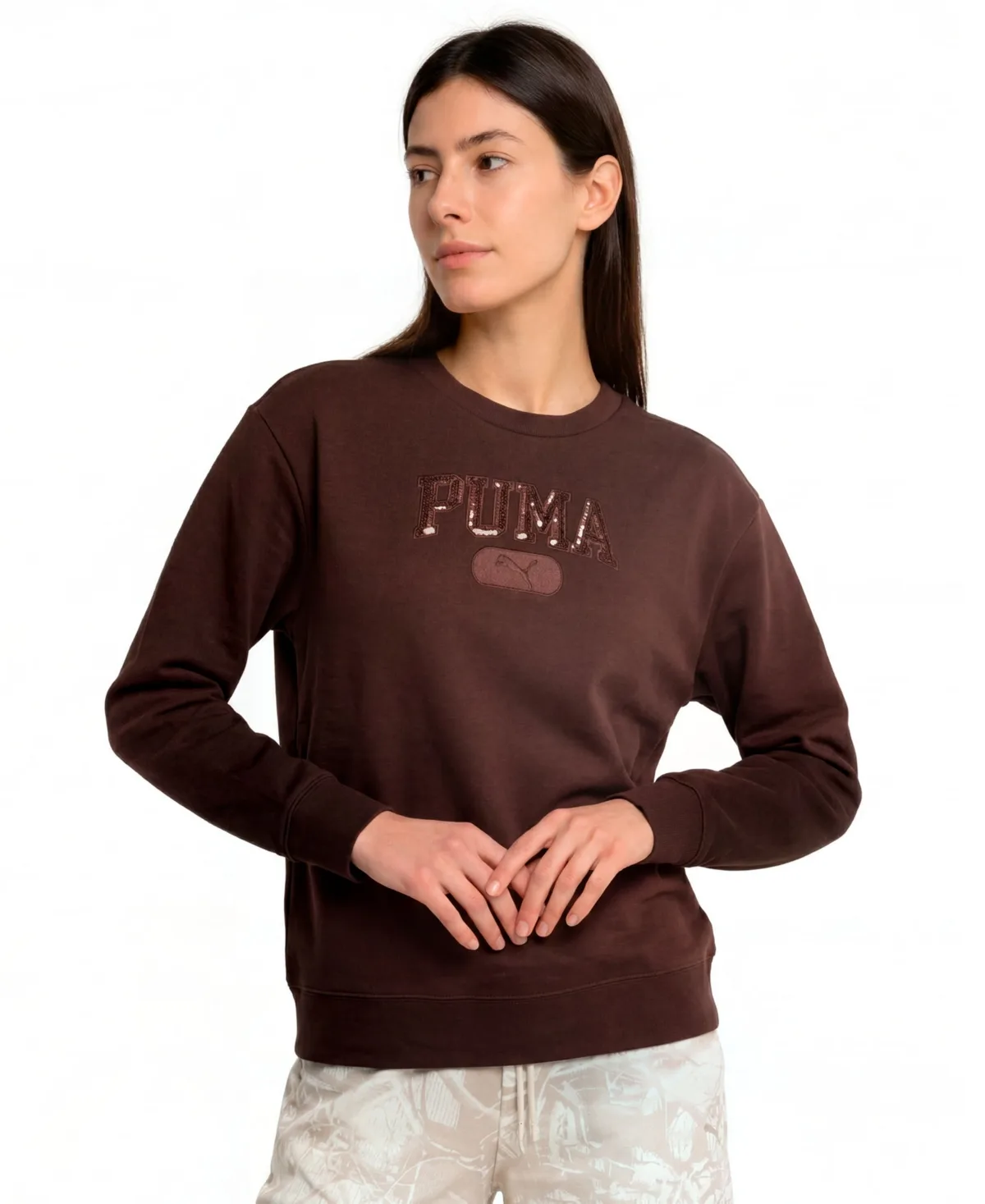 Ess Elevated Sequin Sweatshirt by PUMA