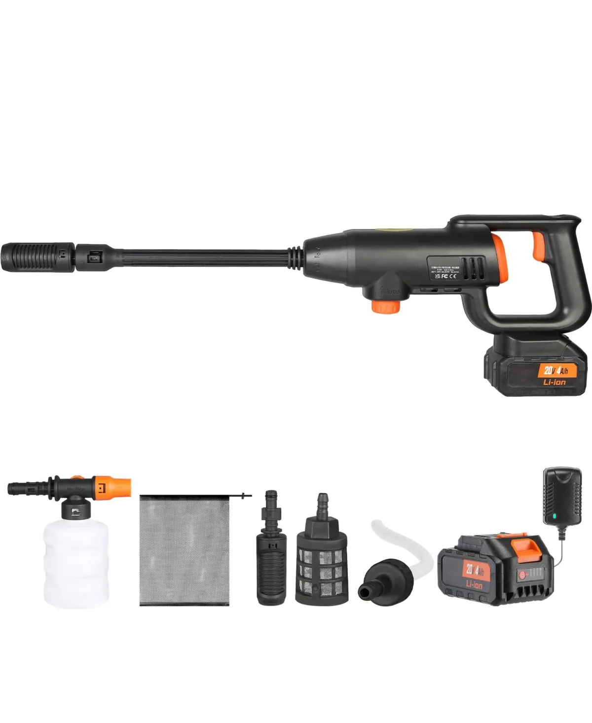 580 Psi Cordless Pressure Washer with 6-In-1 Nozzle by Mecale
