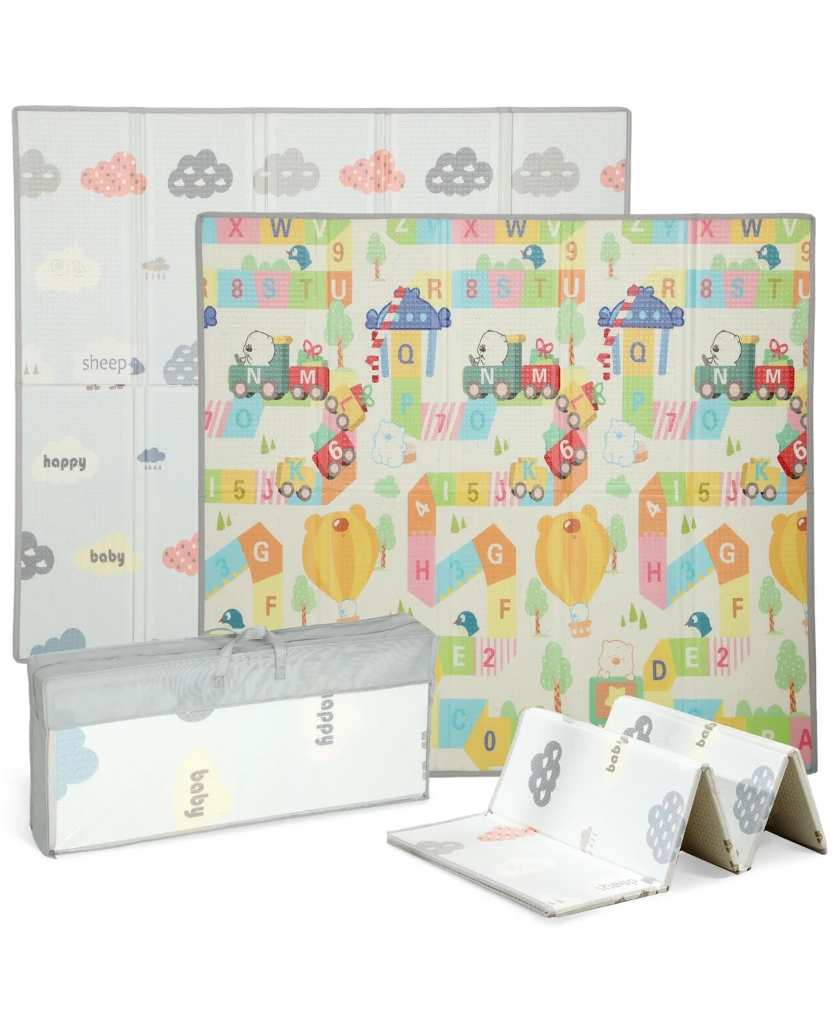 Reversible Waterproof Foldable Play Mat, 79 x 71 by Glintex
