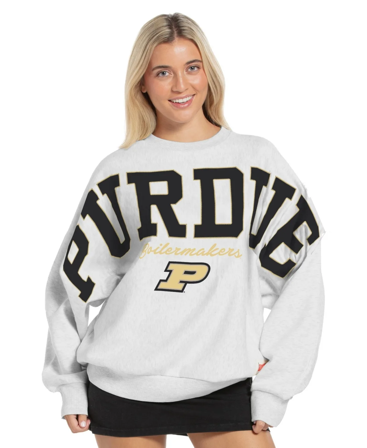 Purdue Boilermakers Flannigan Oversized Fleece Sweatshirt by Pressbox