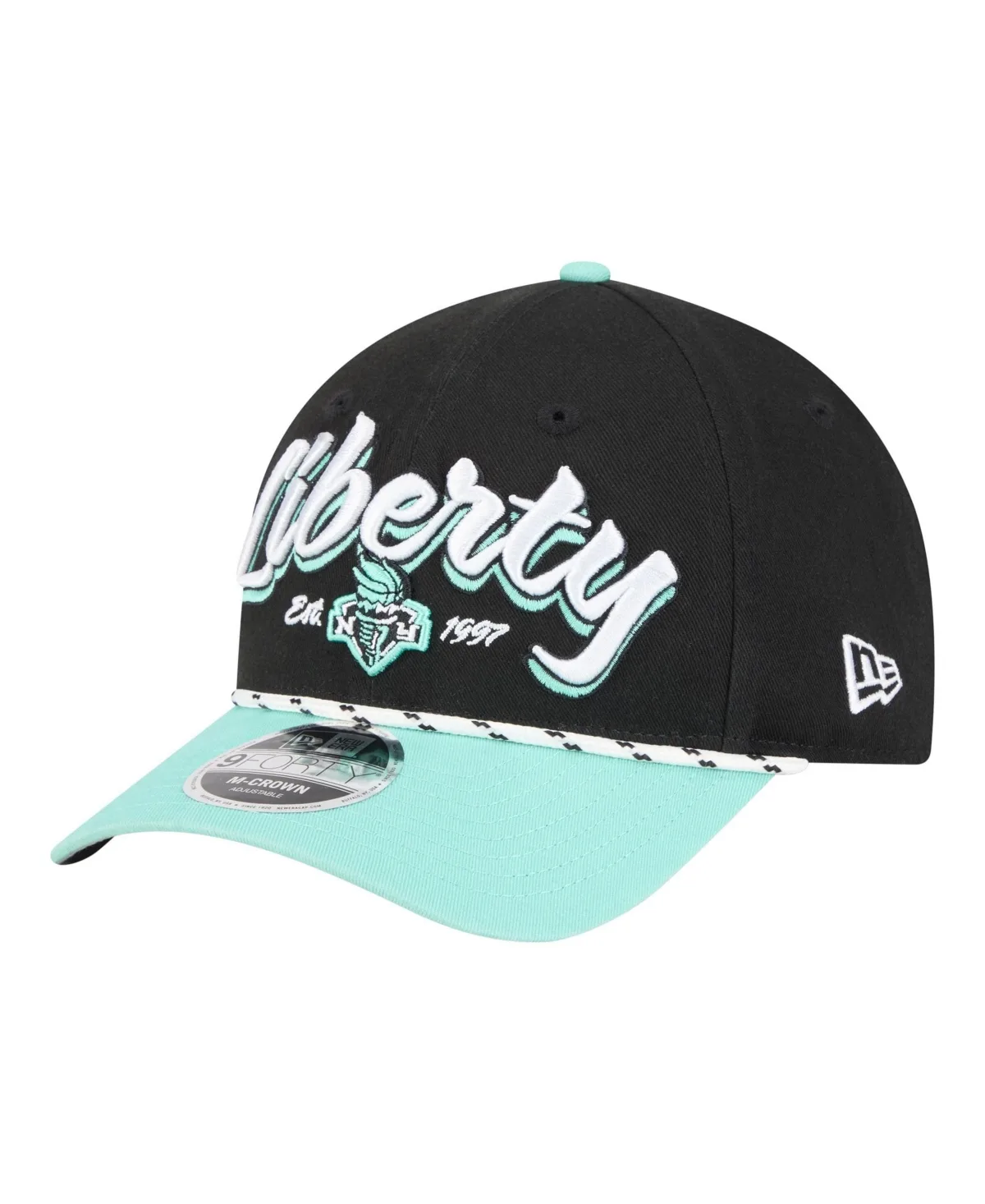 New York Liberty Team Loyal Script Two-Tone M-Crown 9FORTY Adjustable Hat by New Era