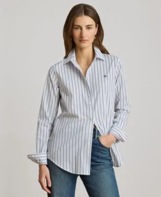 Point Collar Striped Broadcloth Shirt by Ralph Lauren
