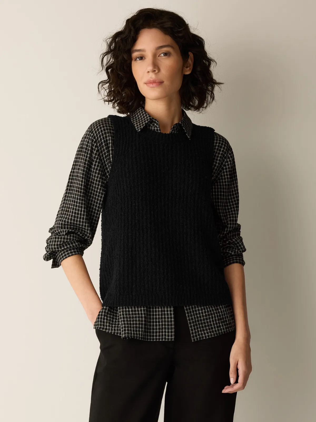 Cotton Fluff Sleeveless Top by EILEEN FISHER