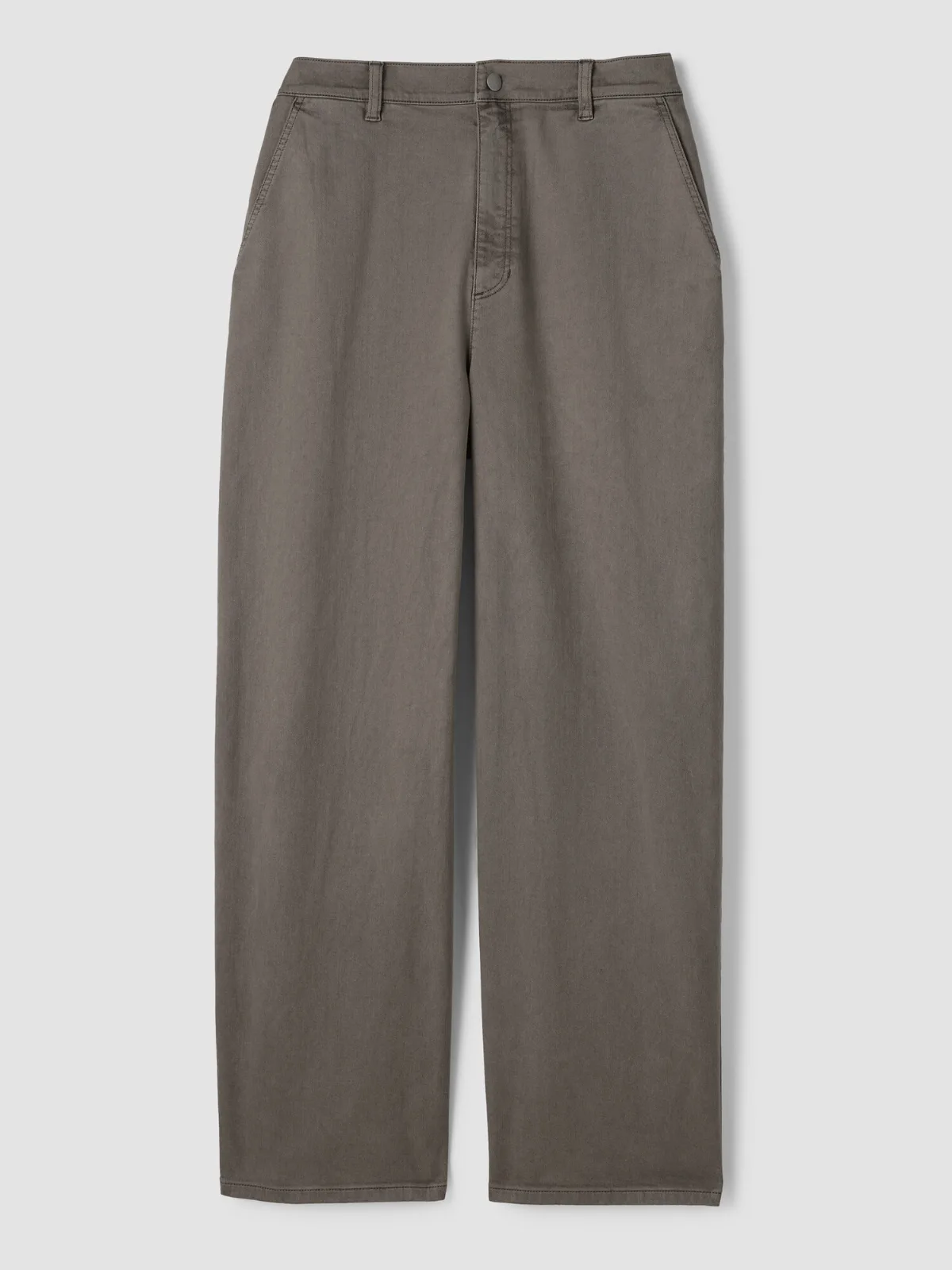 Vintage Wash Organic Cotton Denim Roomy Wide Trouser by EILEEN FISHER