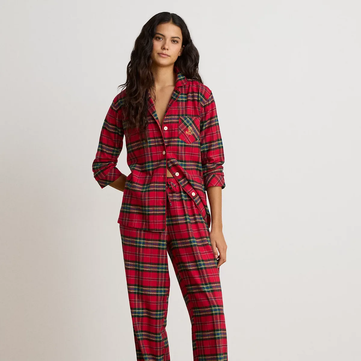 Plaid Brushed Twill Sleep Set by Lauren Ralph Lauren