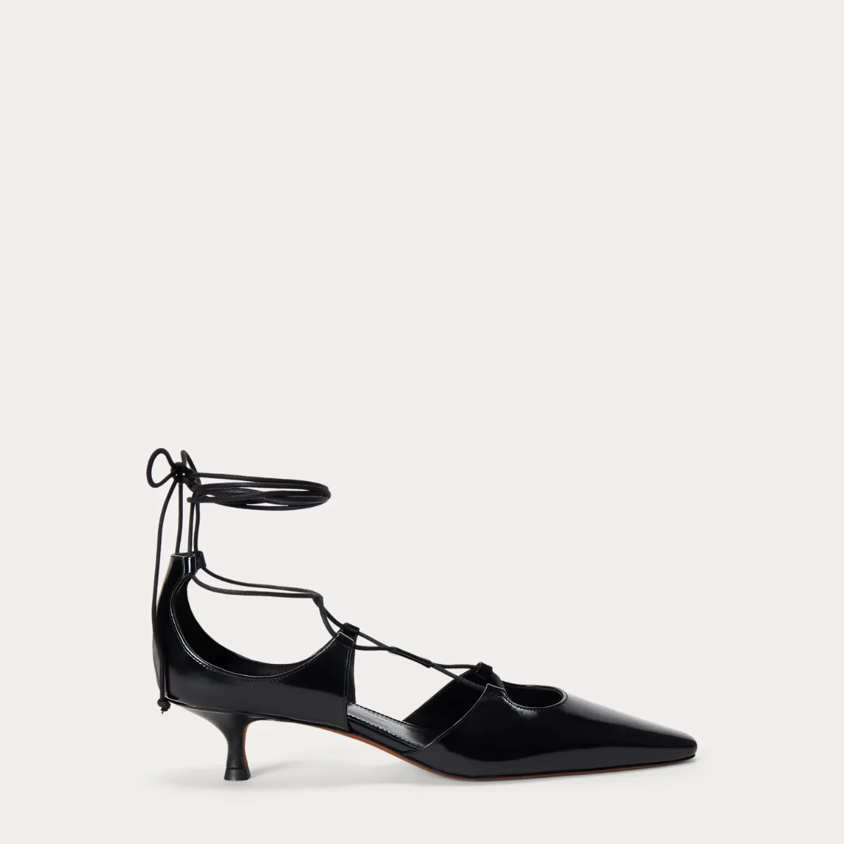 Calfskin Lace-Up Kitten Heel by Polo Ralph Lauren