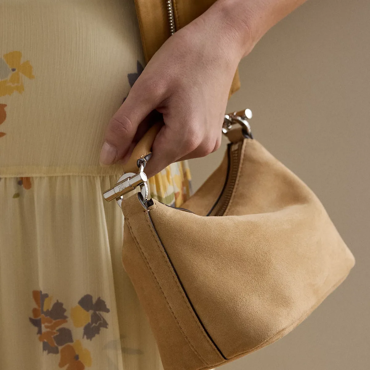 Suede Mini Blaike Shoulder Bag by Lauren Ralph Lauren