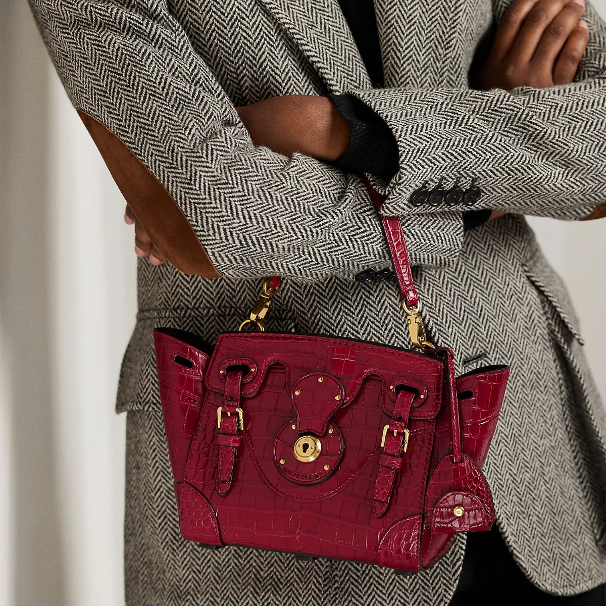 Soft Ricky 18 Caiman Bag by Ralph Lauren Collection