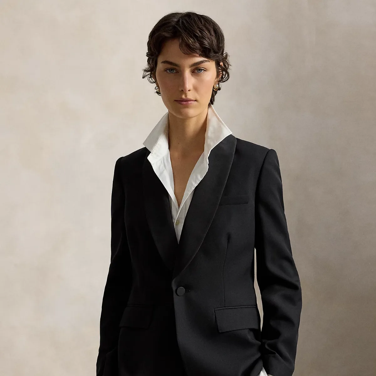 Single-Breasted Wool Tuxedo Jacket by Polo Ralph Lauren