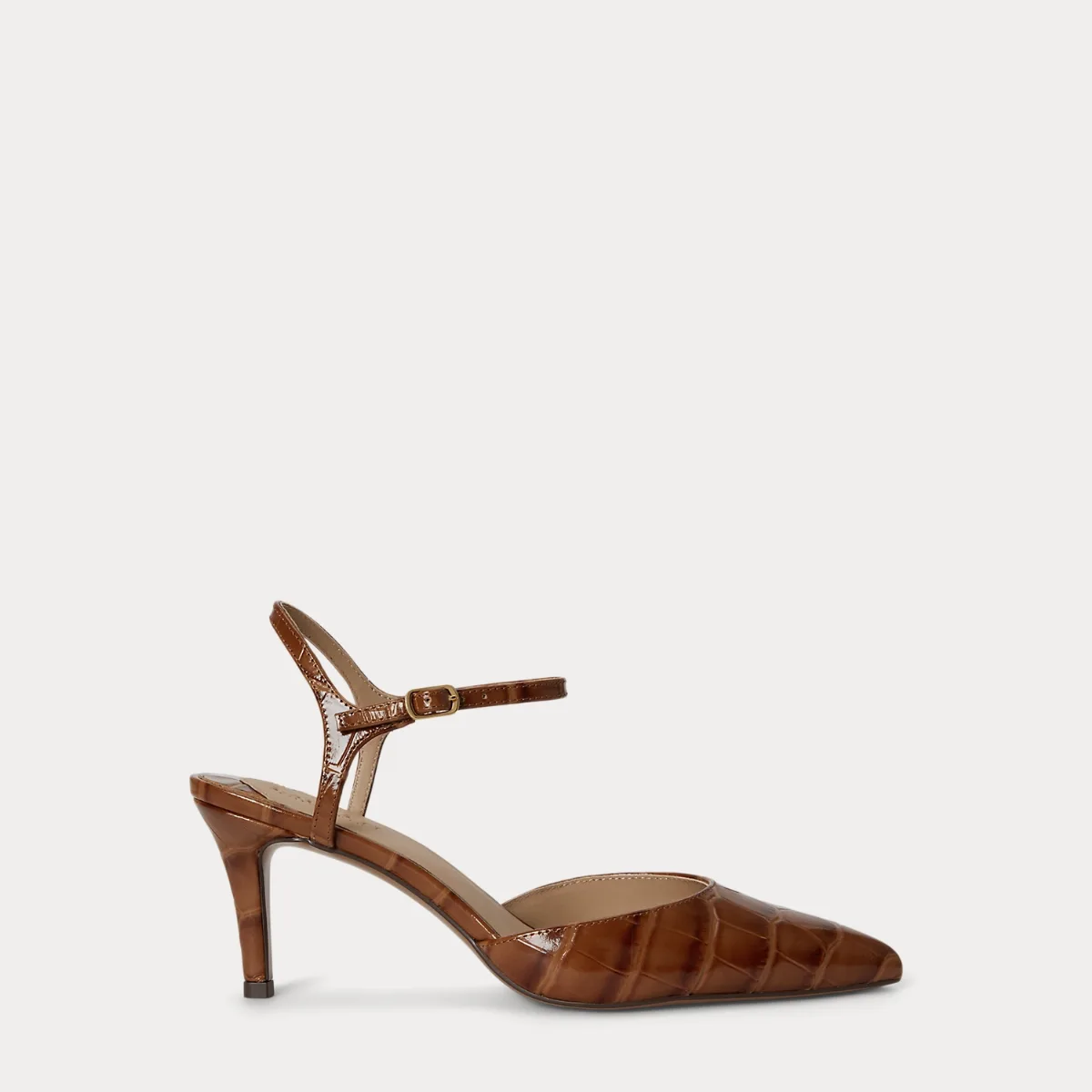 Lilah Croc-Embossed Two-Piece Pump by Lauren Ralph Lauren
