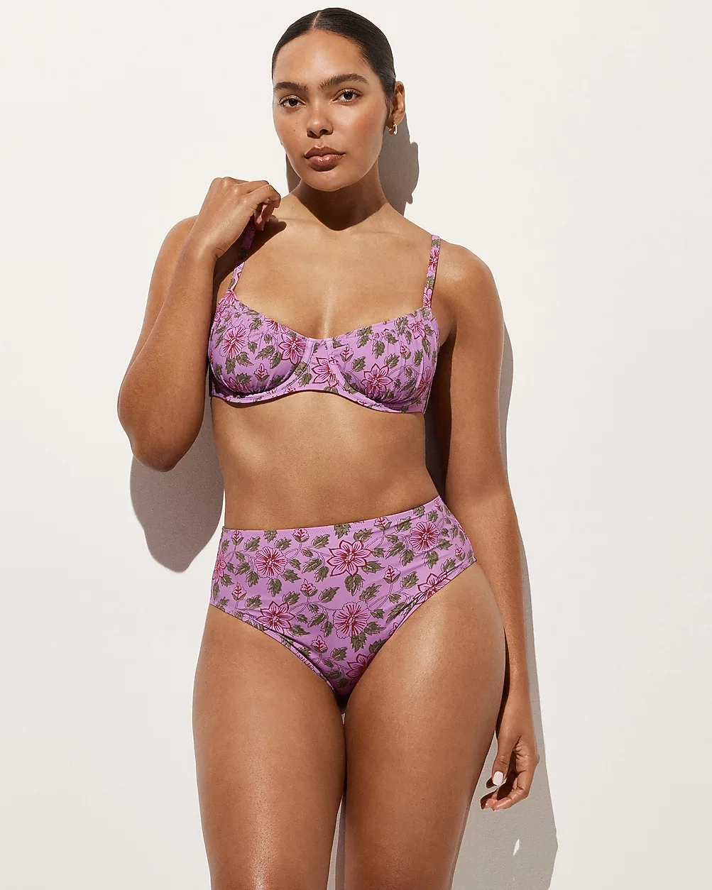 Hallie Bikini Bottom in Iris Floral by J.Crew