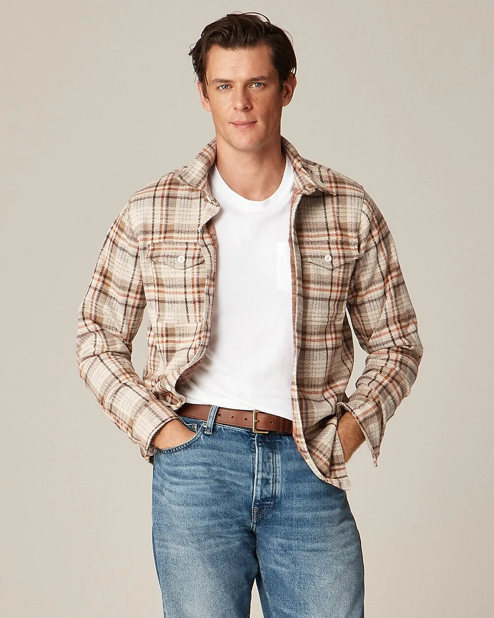 Seaboard Soft-Knit Shirt in Plaid by J.Crew