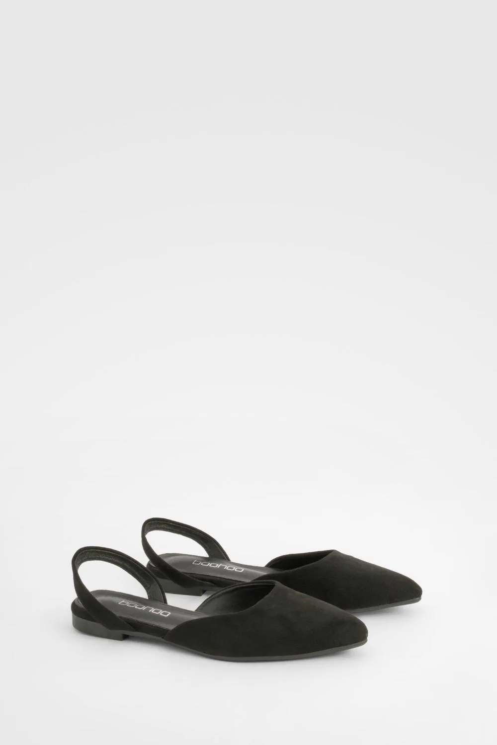 Slingback Pointed Flats by boohoo