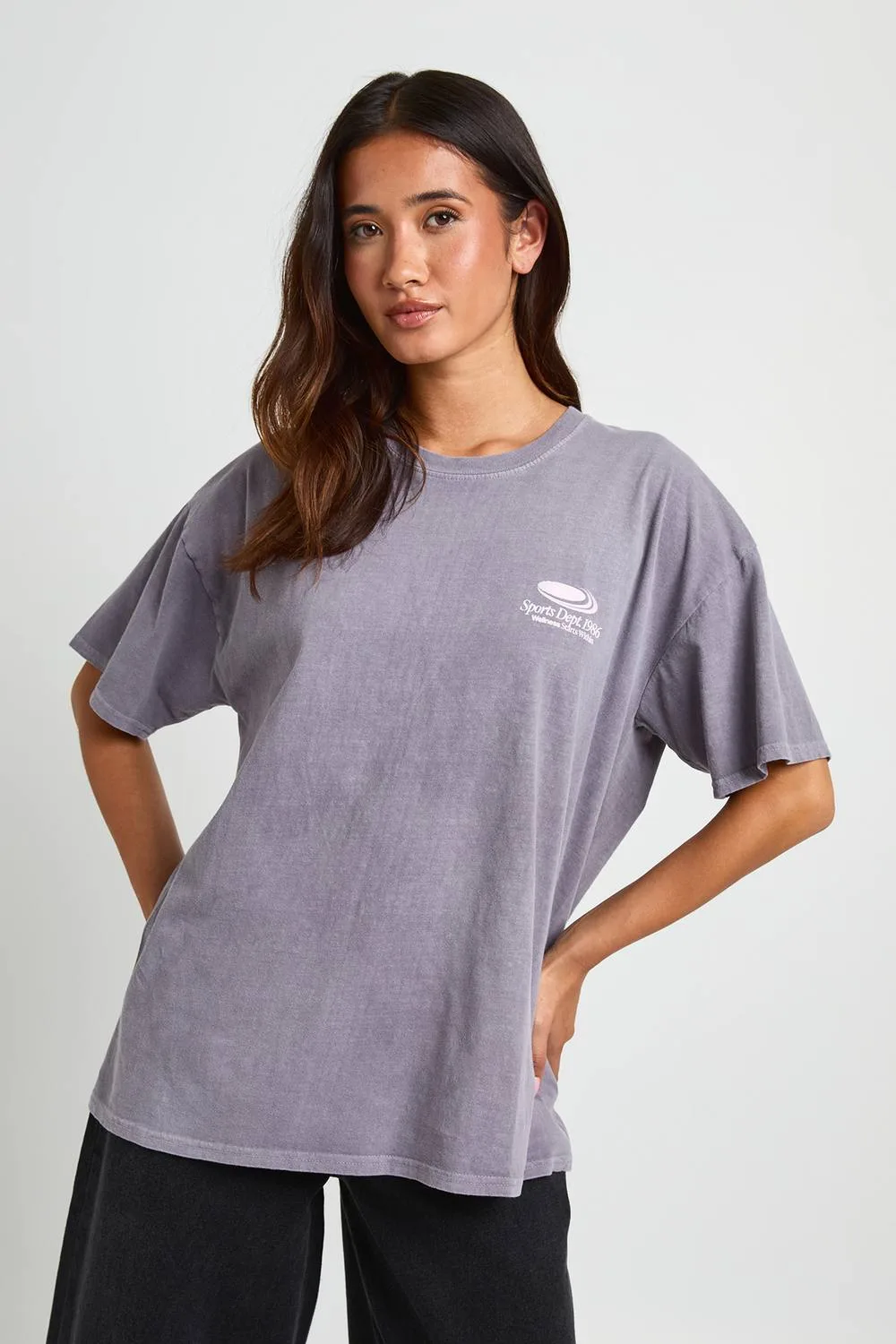 Sports Dept Front & Back Printed Oversized T-Shirt by boohoo