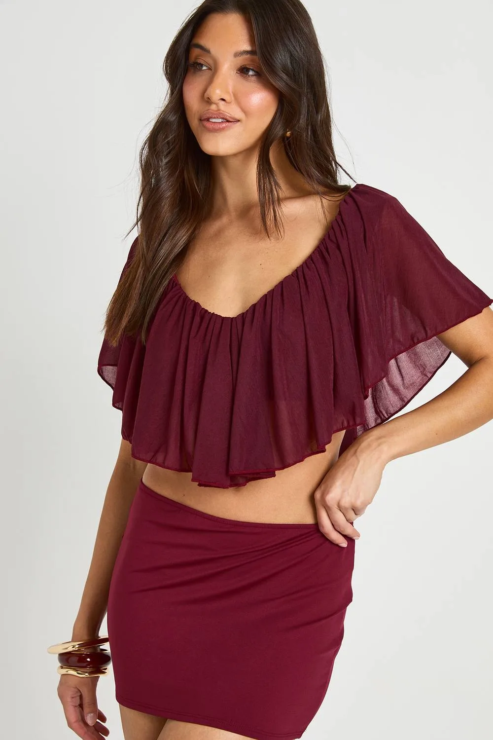 Matte Slinky Mini Skirt by boohoo