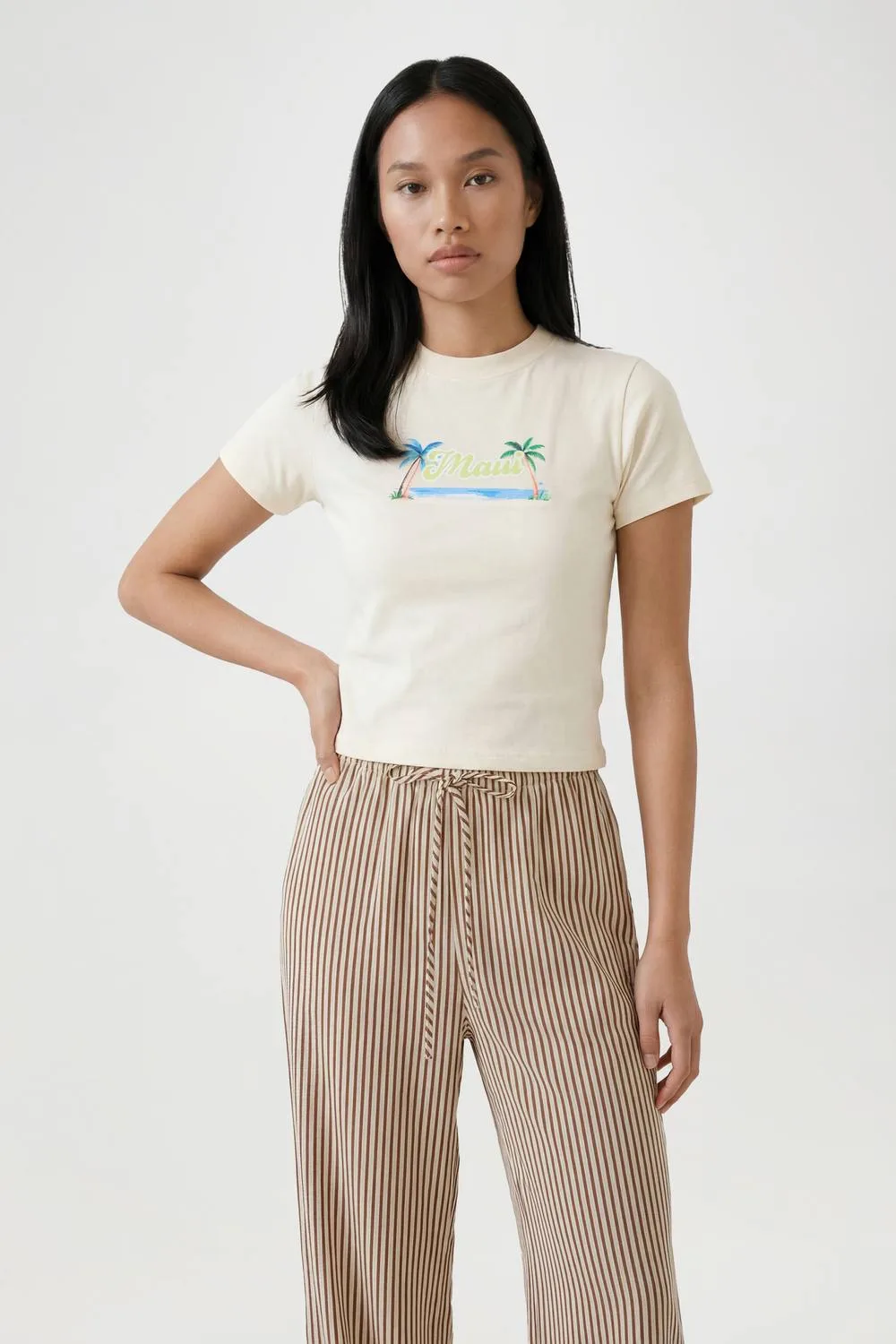 Maui Palm Tree Print Baby T-Shirt by boohoo