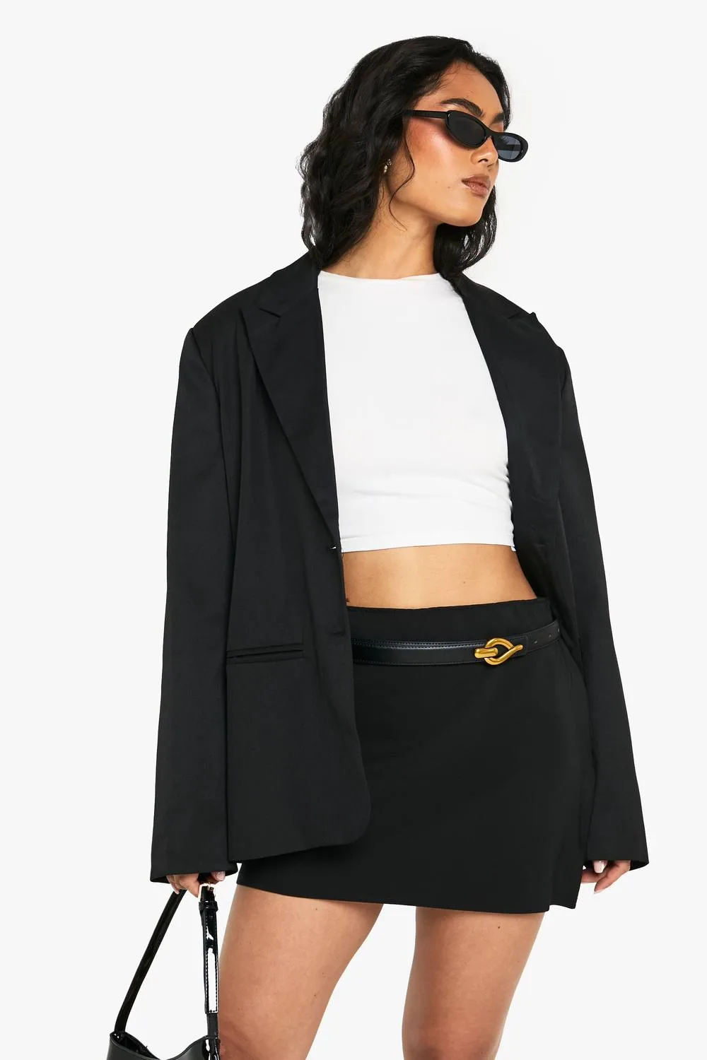 Woven Mini Skirt by boohoo