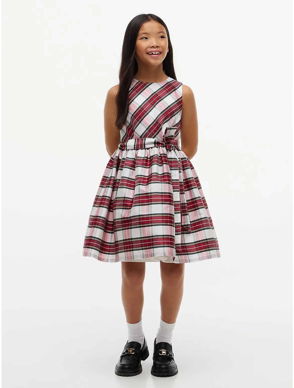 Plaid Sleeveless Holiday Dress by Tommy Hilfiger