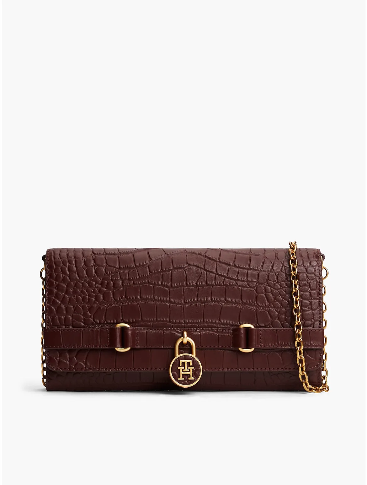 Croc-Embossed Leather Crossbody by Tommy Hilfiger