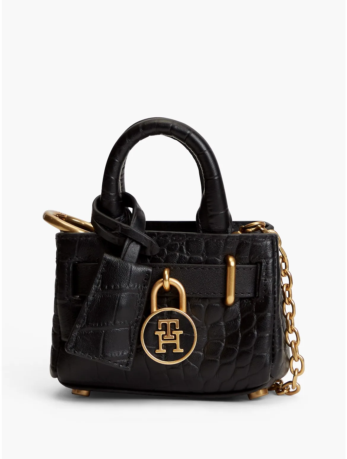 Croc-Embossed Leather Ultra-Mini Bag by Tommy Hilfiger