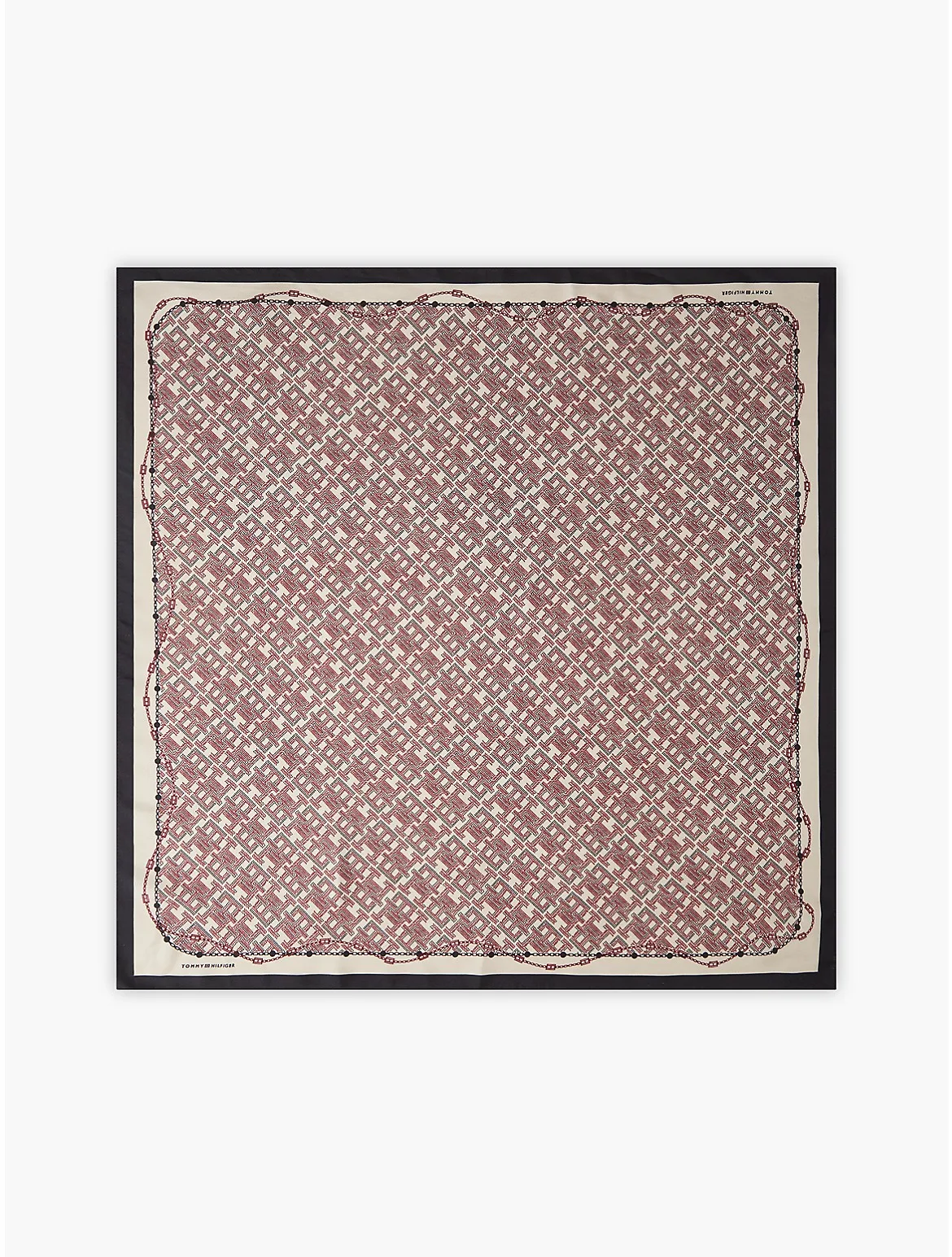 Allover Monogram Silk Scarf by Tommy Hilfiger