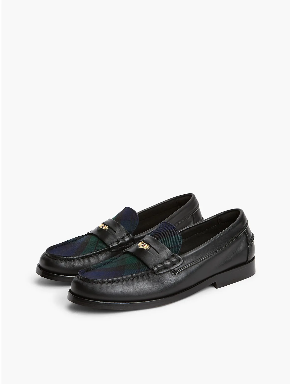Tartan Accent Leather Penny Loafer by Tommy Hilfiger
