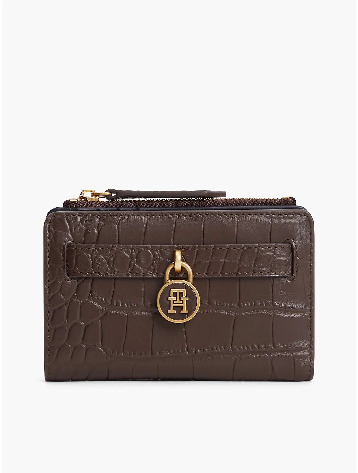 Croc-Embossed Leather Bifold Wallet by Tommy Hilfiger