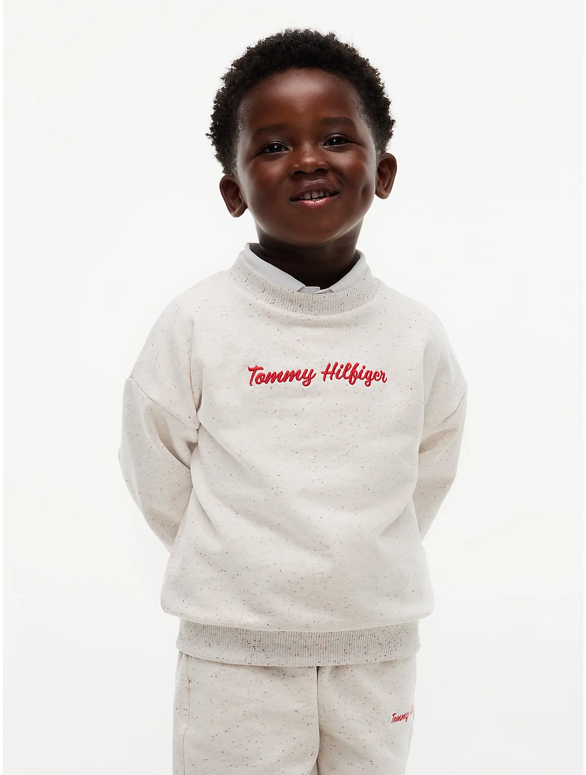 Hilfiger Logo Speckled Sweatshirt by Tommy Hilfiger
