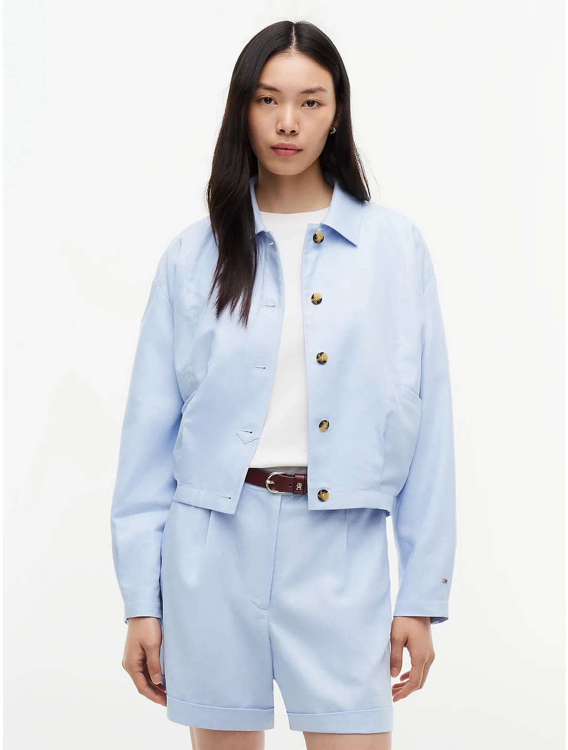Relaxed Linen-Blend Bomber Jacket by Tommy Hilfiger