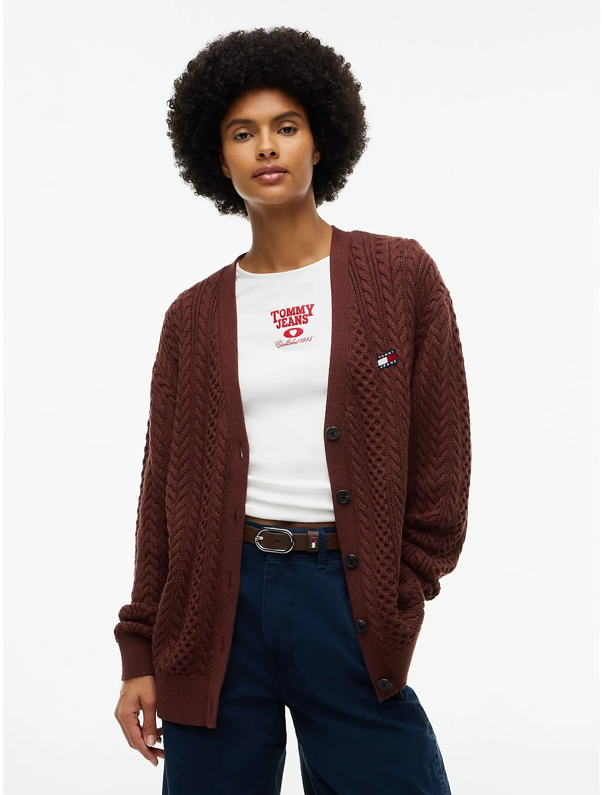Tommy Jeans Cable Knit Cardigan by Tommy Hilfiger