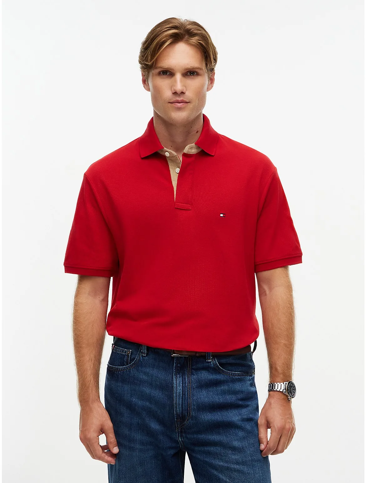 Classic Fit Corduroy Accent Polo by Tommy Hilfiger