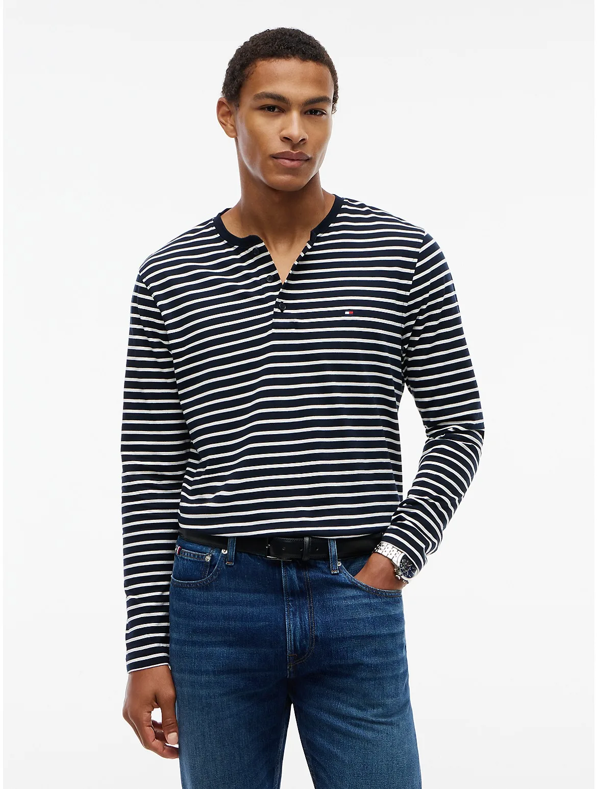 Slim Fit Henley T-Shirt by Tommy Hilfiger