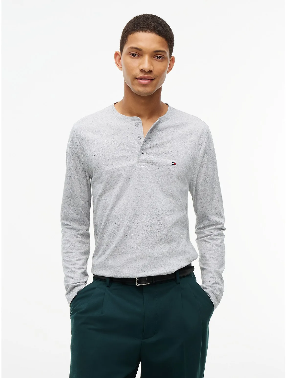 Slim Fit Henley T-Shirt by Tommy Hilfiger
